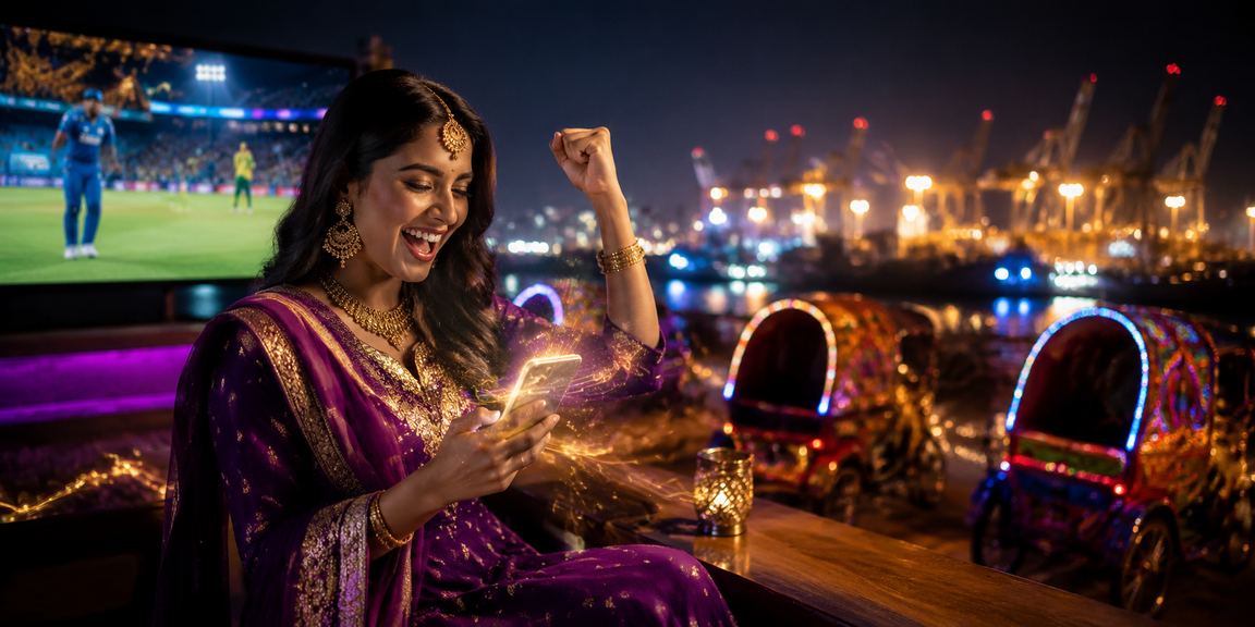 ঢাকায় রিকশার সামনে ক্রিকেট বেটিং ও দায়িত্বশীল গেমিং অভ্যাস