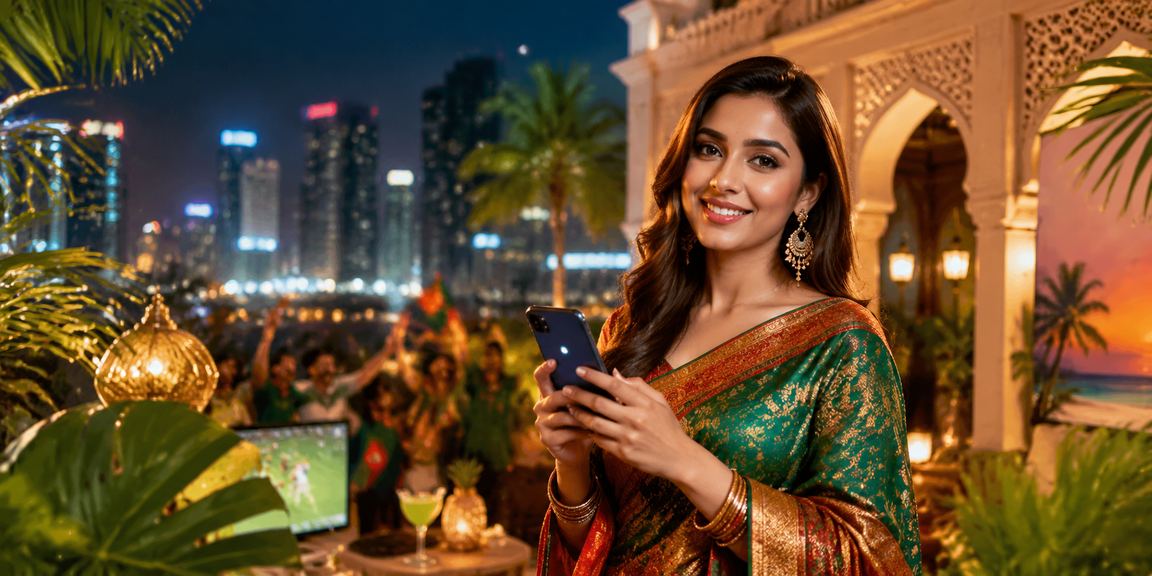 ঢাকায় শাড়ি পরে মোবাইল ক্যাসিনো ও জনপ্রিয় গেম খেলার দৃশ্য
